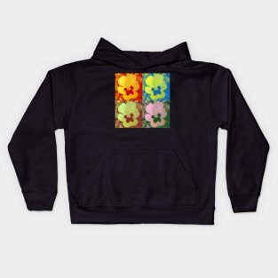 Pansy Pop Art Kids Hoodie